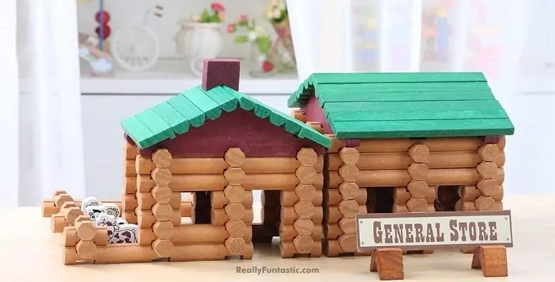 what type of wood are lincoln logs made from